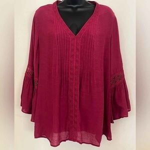 Elegant Women's Red Blouse
